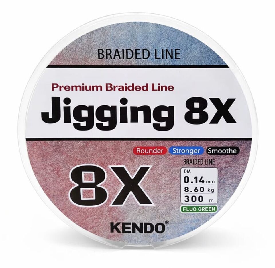 Kendo Jigging 8X Flash 300 mt Örgü İp (FLUO GREEN) 0,14mm
